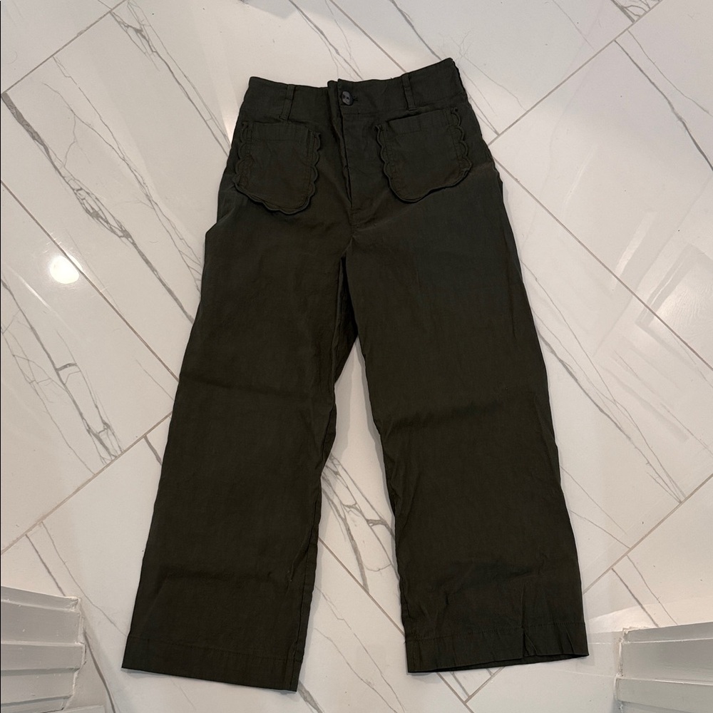 Maeve Dark Olive Wide Leg Pants